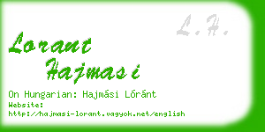lorant hajmasi business card