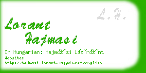 lorant hajmasi business card